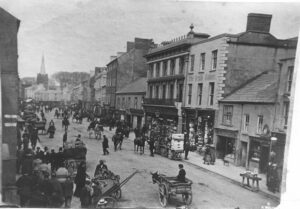 Clanbrassil Street, Dundalk, showing the east side and looking northwards from the middle of the street towards Church Street.